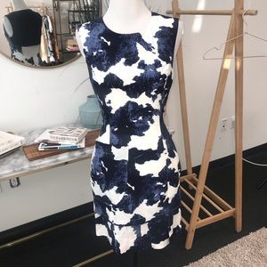 Timo Weiland Blue/White Printed Sleeveless Dress